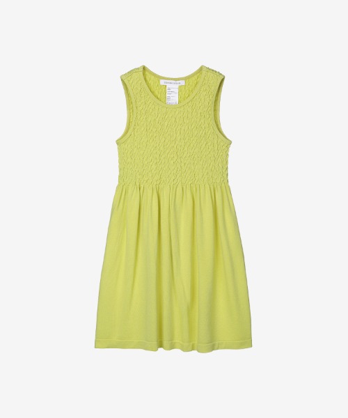키즈 기본스마킹 4-6세 슬리브리스 드레스 SD3301