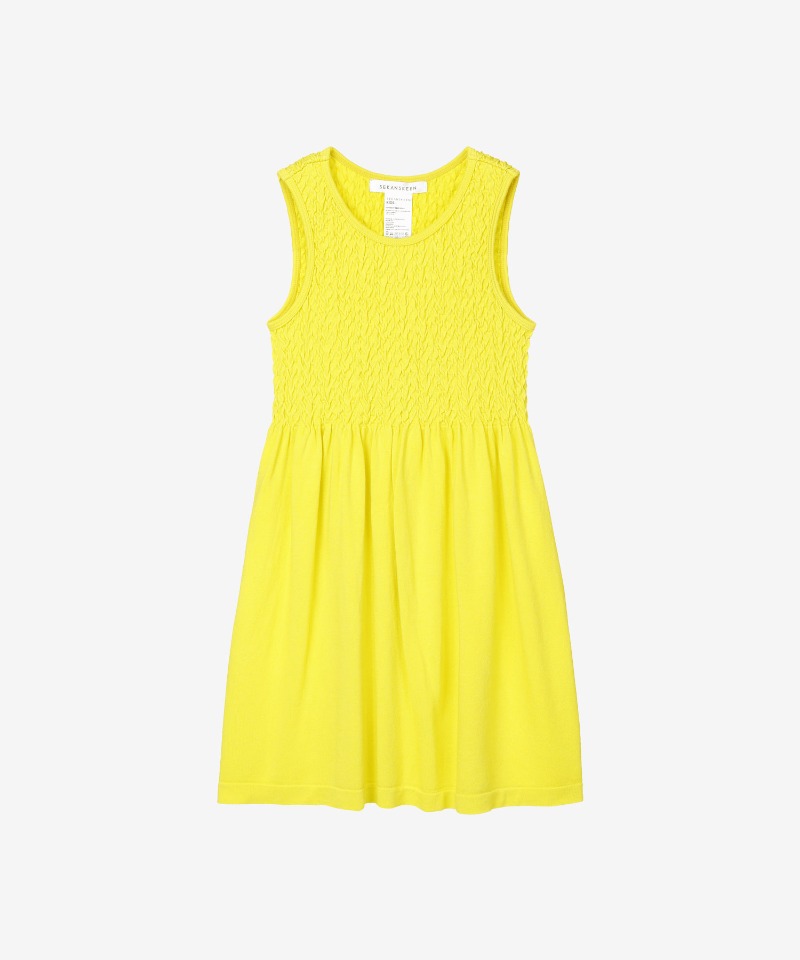 키즈 기본스마킹 4-6세 슬리브리스 드레스 SD3301